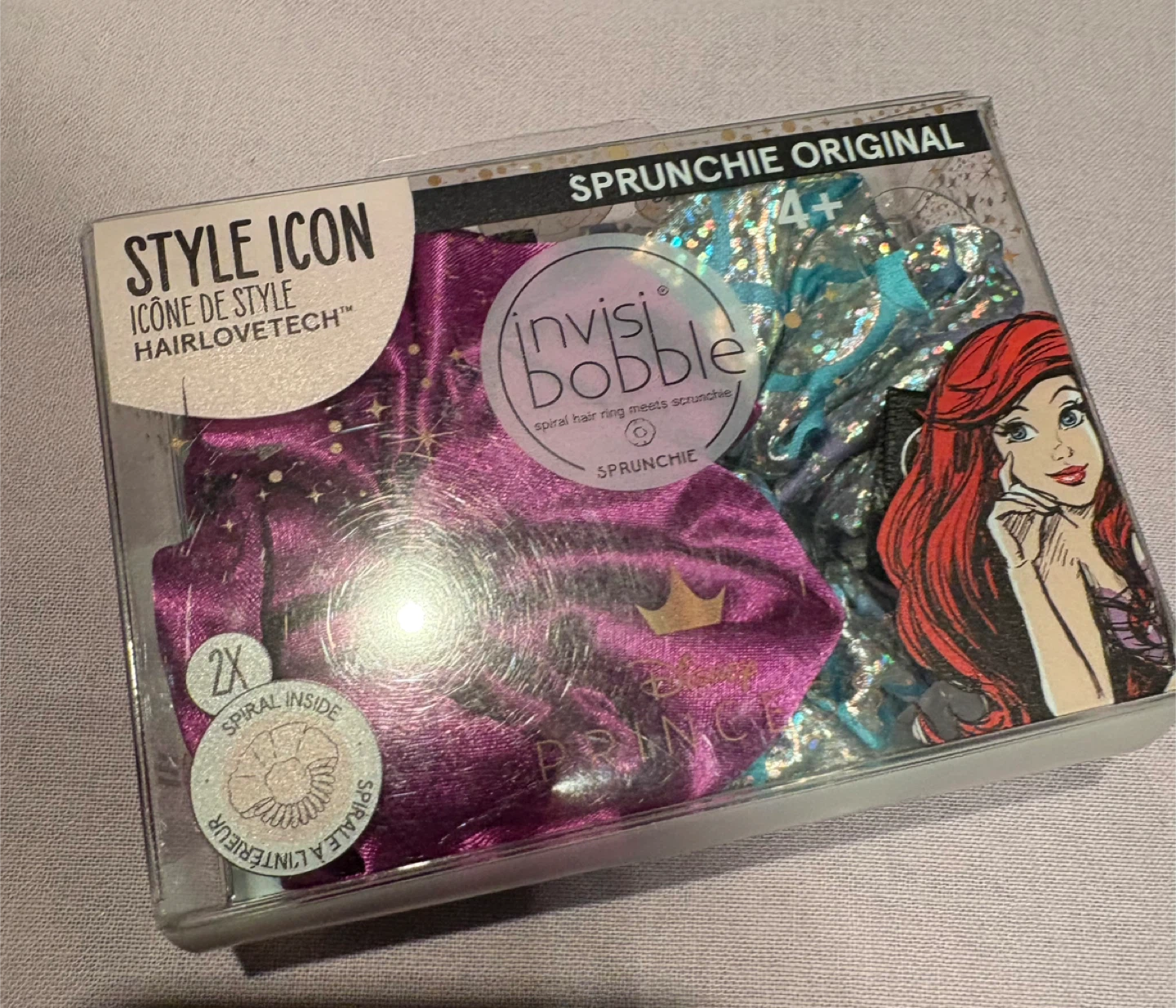 BNIB Disney Princess Invisibobble Sprunchie Hair Ties, Set of 3 - photo 5