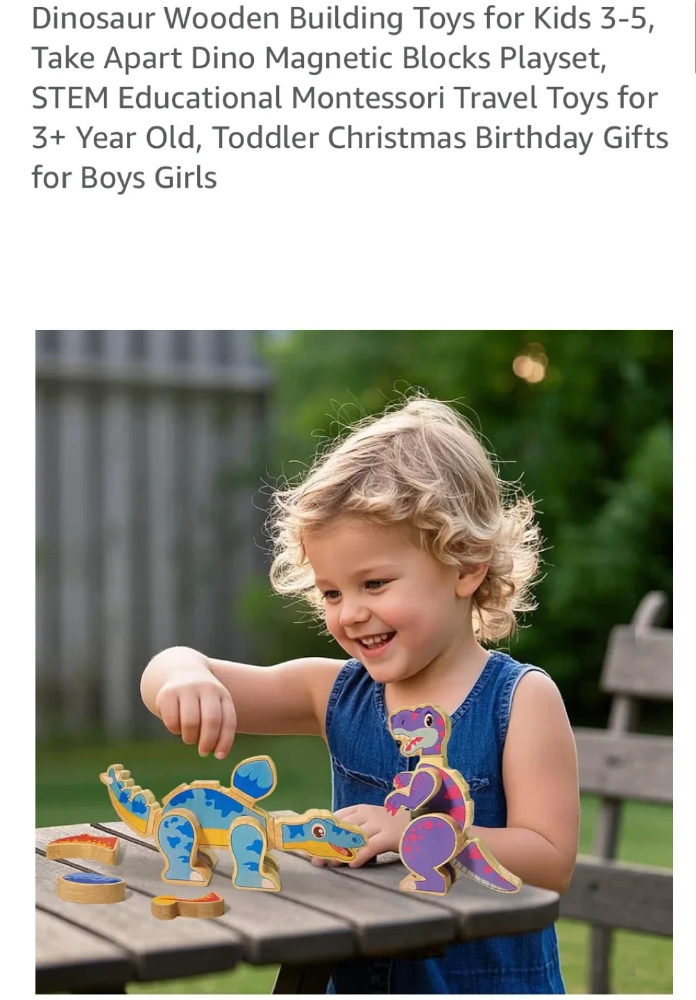 Magnetic Dinosaur Building Block Set 3+ image indicator(4)