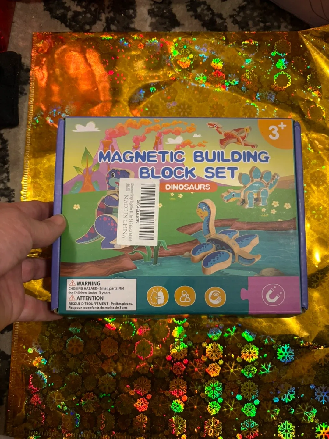 Magnetic Dinosaur Building Block Set 3+