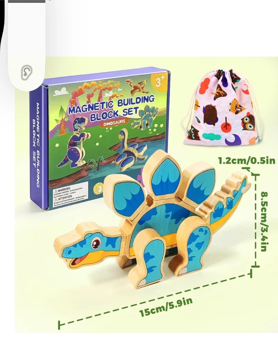 Magnetic Dinosaur Building Block Set 3+ image indicator(5)