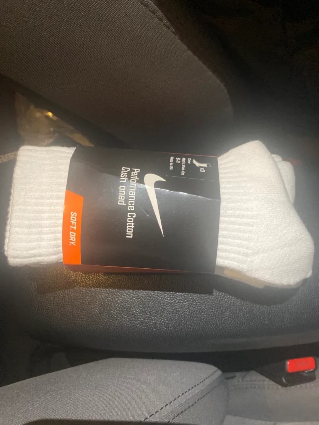 Nike Performance Cotton Cushioned Crew Socks, Size 6-8