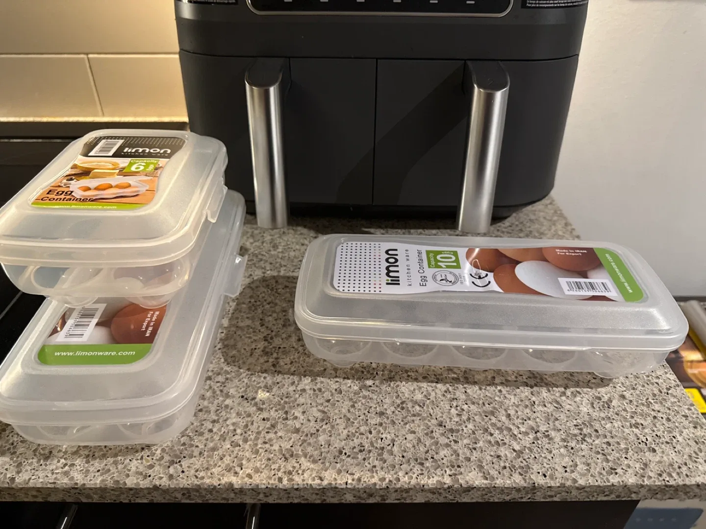 Limon Kitchen Ware Egg Container Set (6 & 10 Eggs)