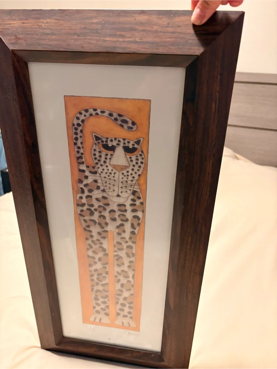 Framed Leopard Print Art