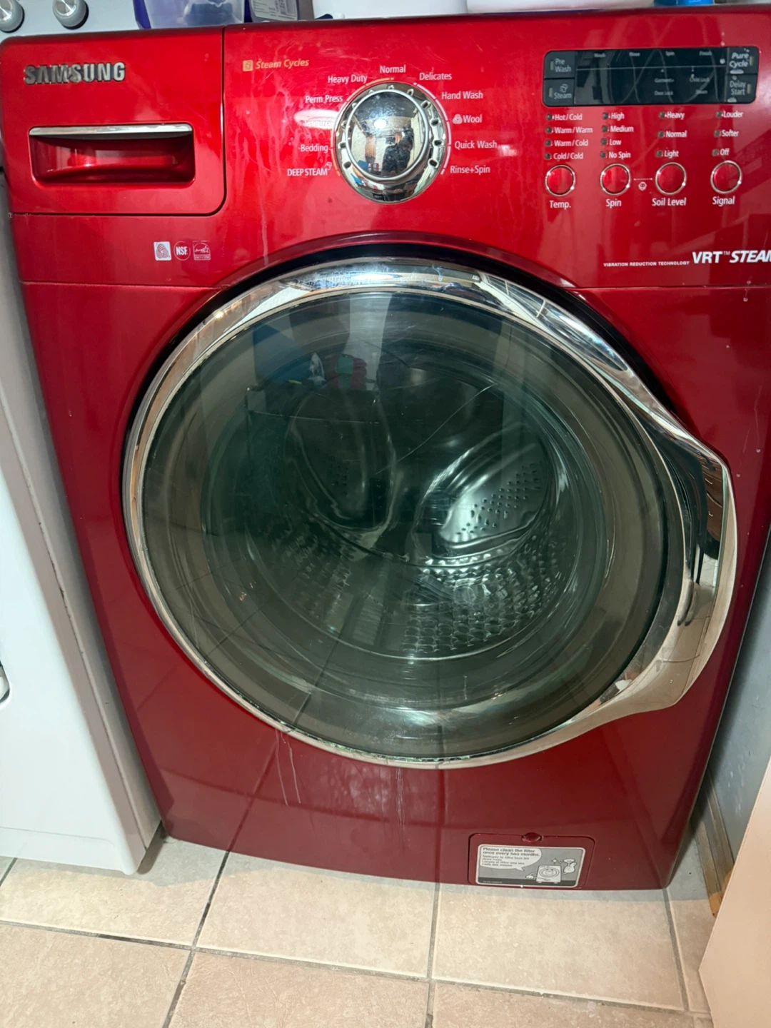 Red Samsung VRT Steam Washing Machine - photo 2