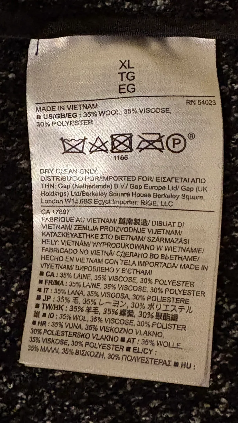 Banana Republic Grey Wool Blend Overcoat image indicator(7)