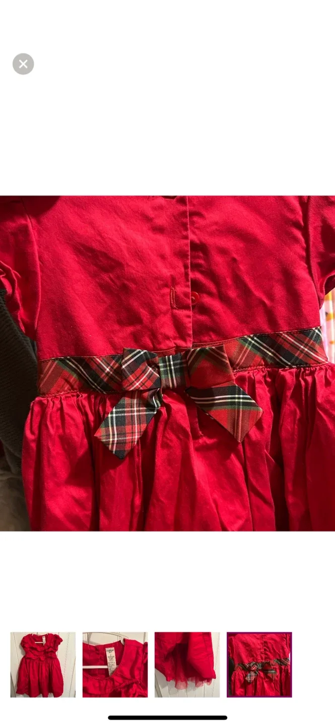 OshKosh B'gosh Red Dress - Size 3 Toddler image indicator(4)