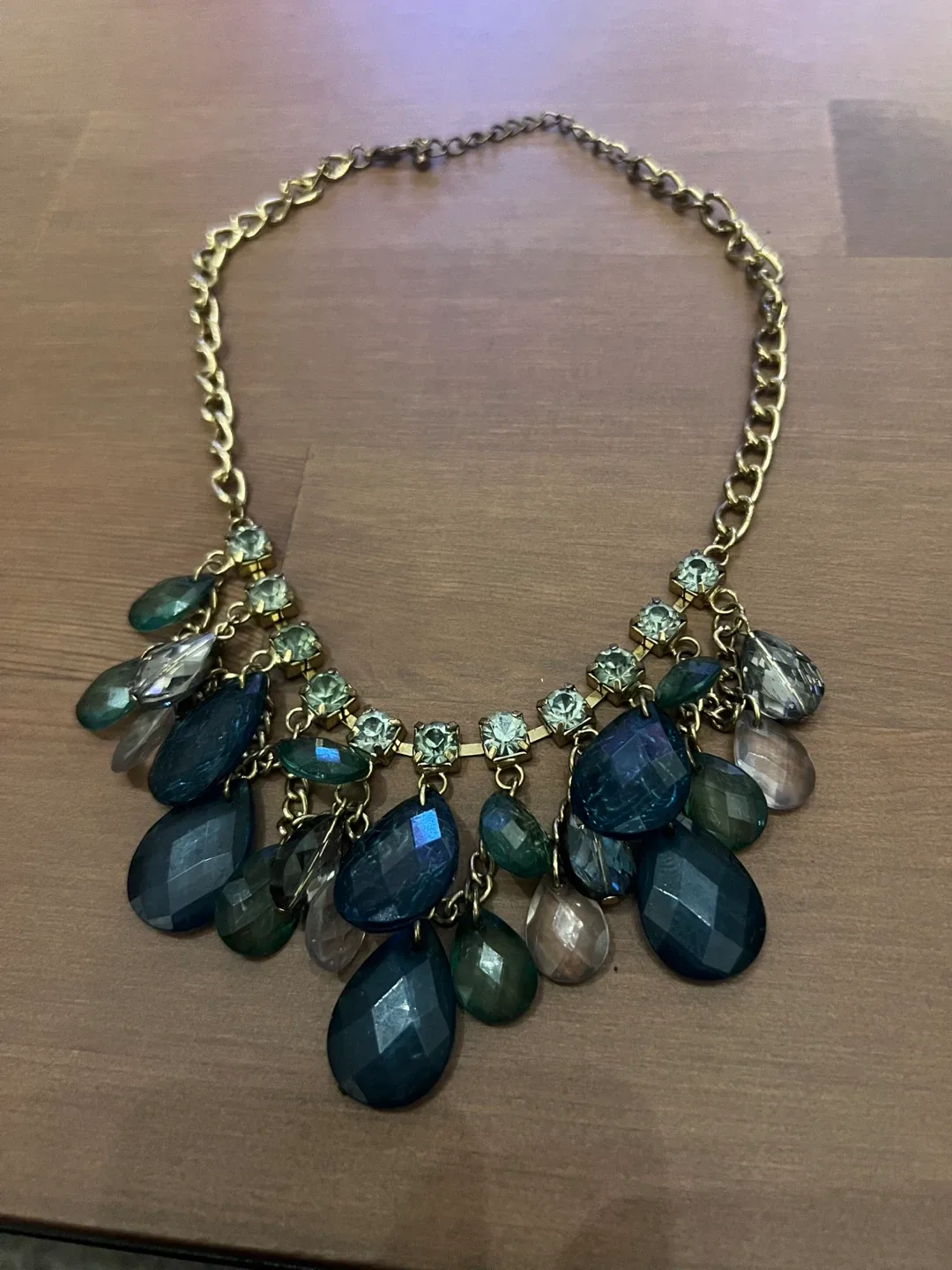 Statement Necklace - Blue & Green #Cleanout image indicator(2)