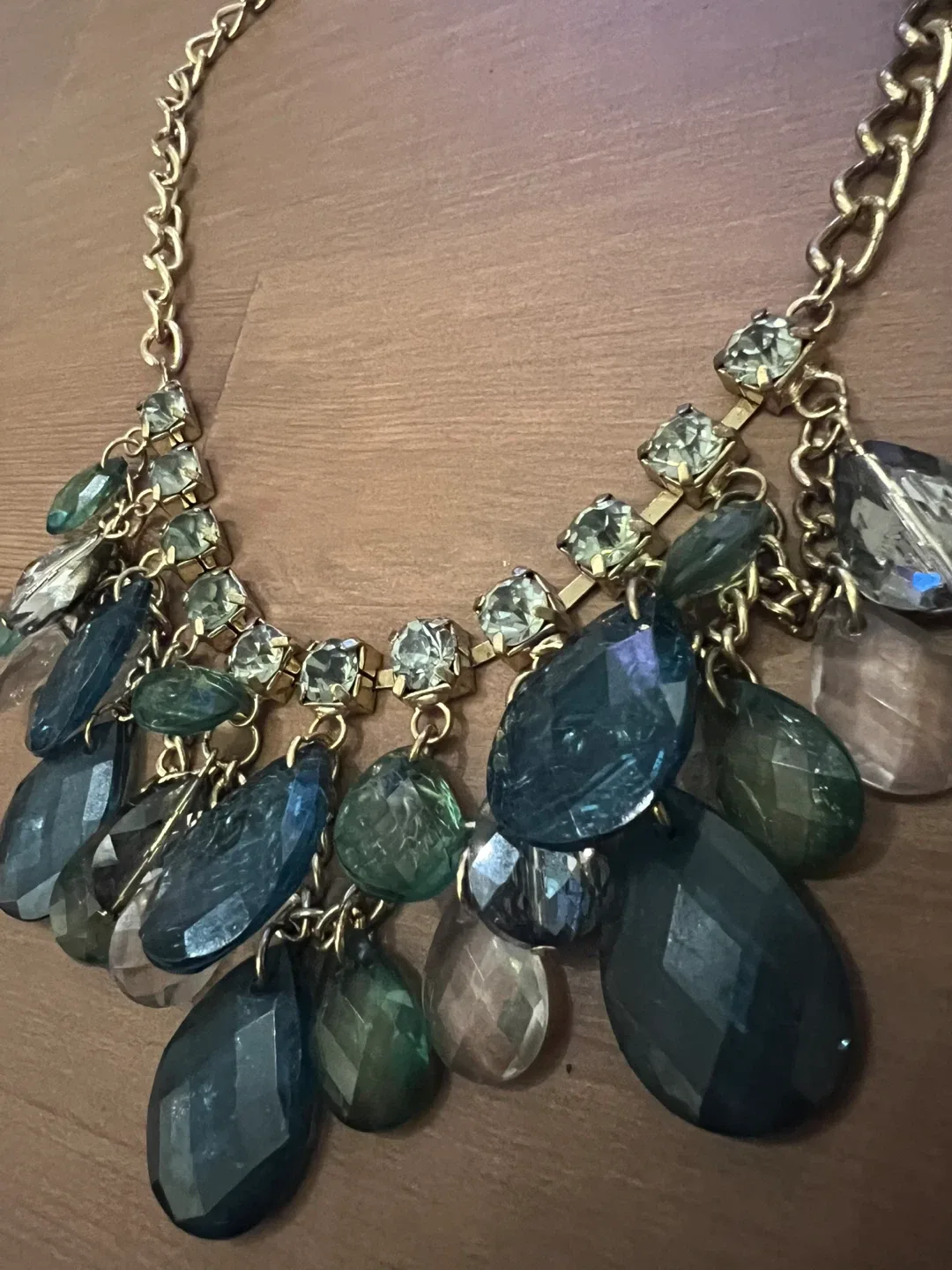 Statement Necklace - Blue & Green #Cleanout image indicator(3)