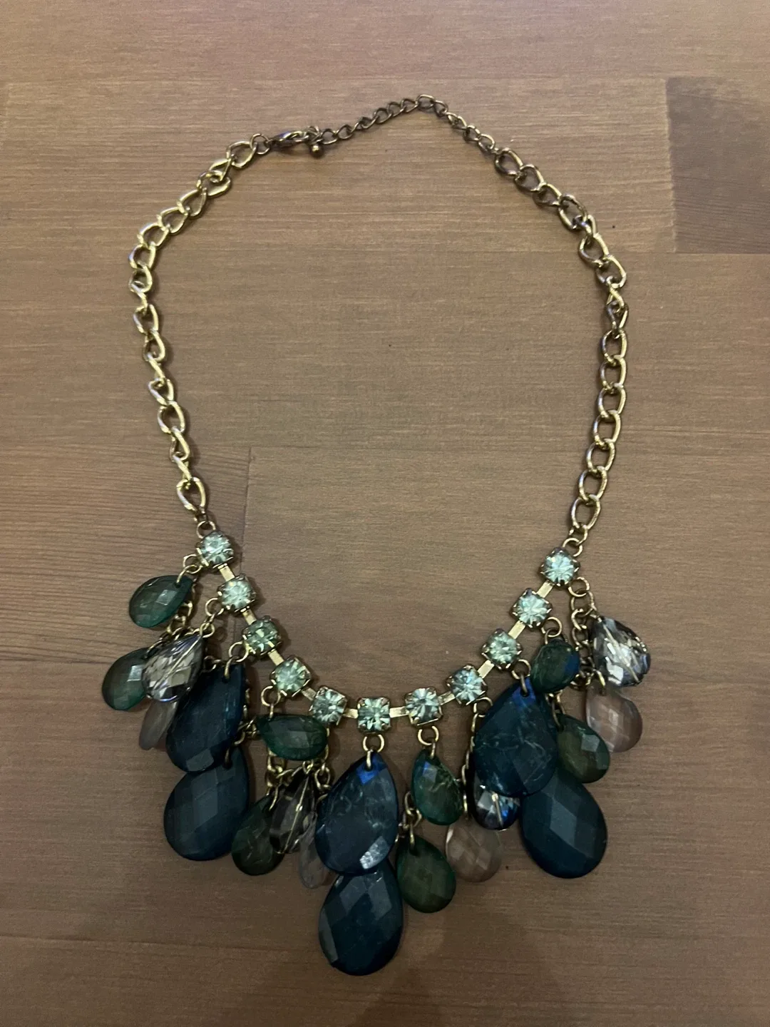 Statement Necklace - Blue & Green #Cleanout