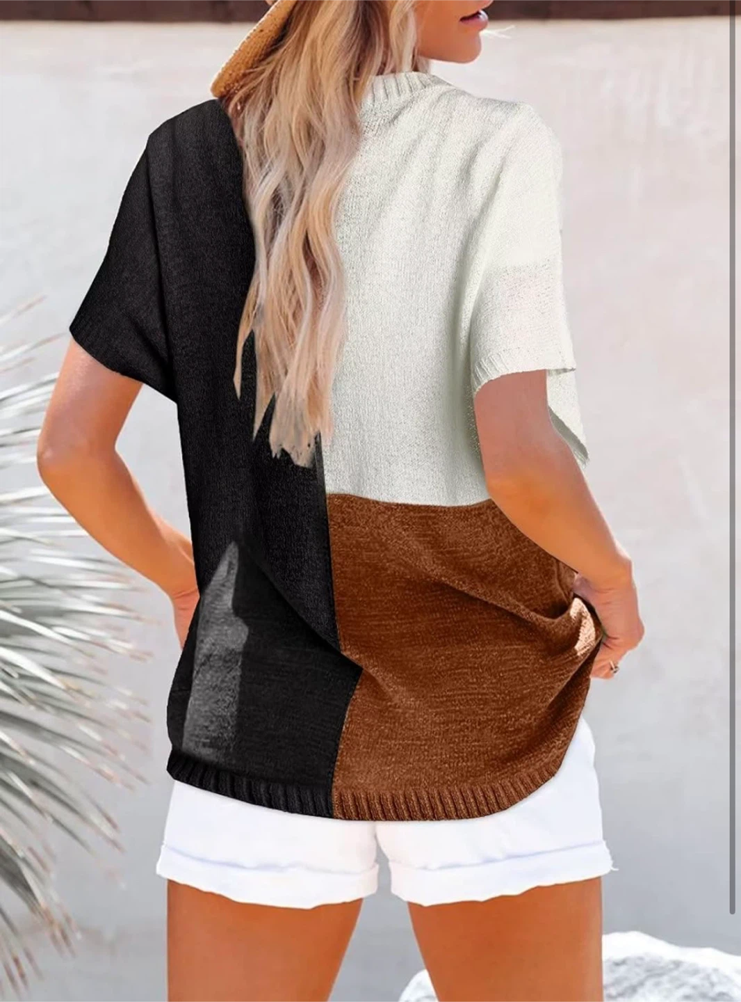 NEW! Colour Block V-Neck Knit Top - photo 2