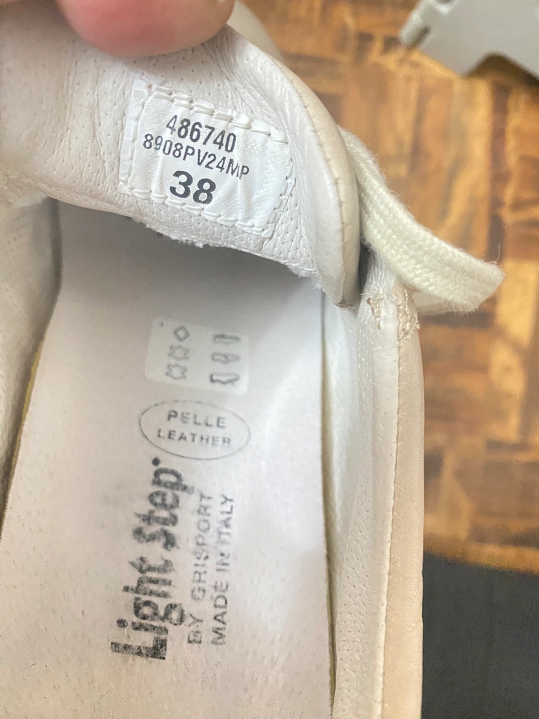 Light Step Beige Leather Sneakers - Size 38 - photo 3