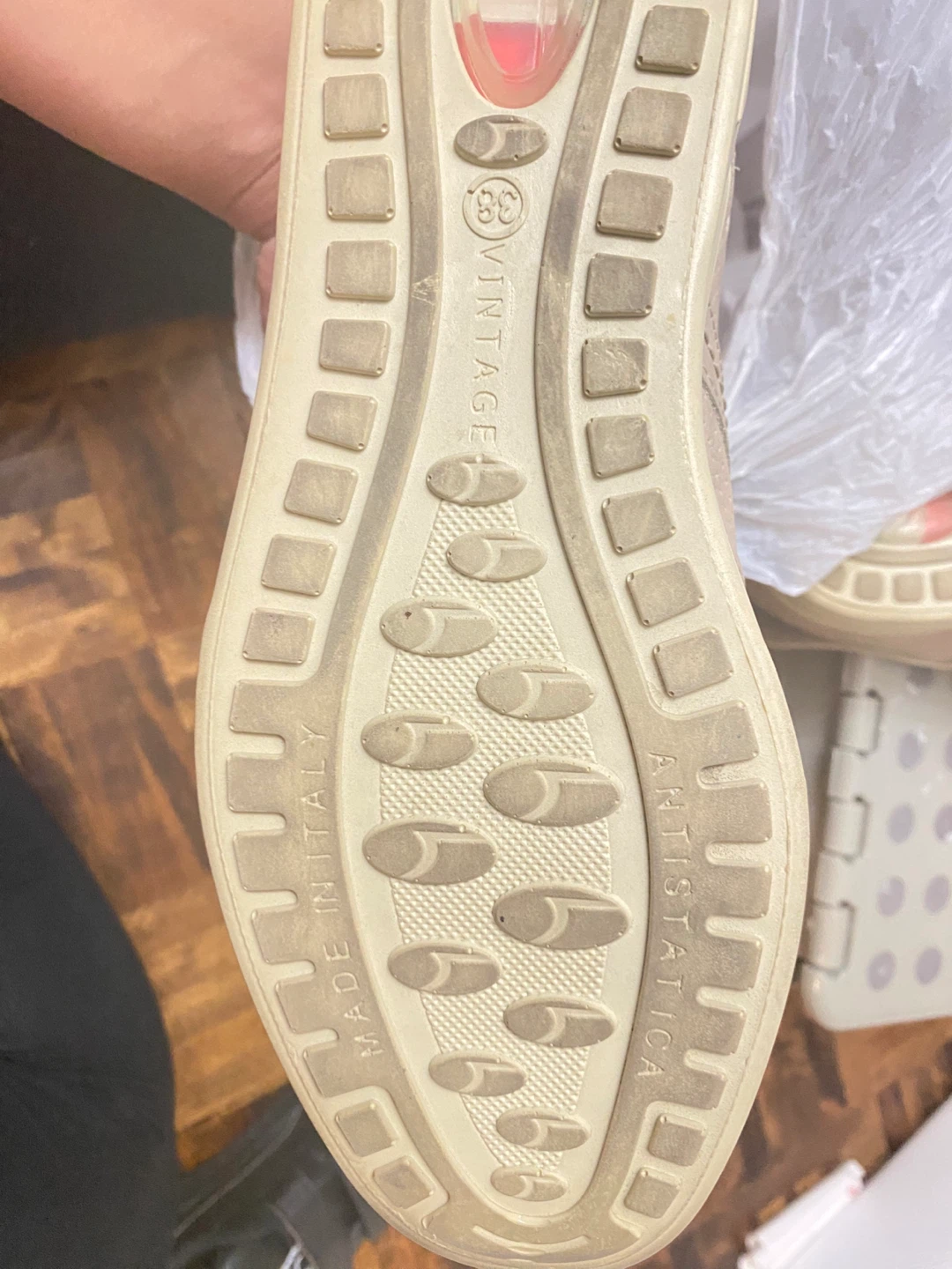 Light Step Beige Leather Sneakers - Size 38 - photo 5