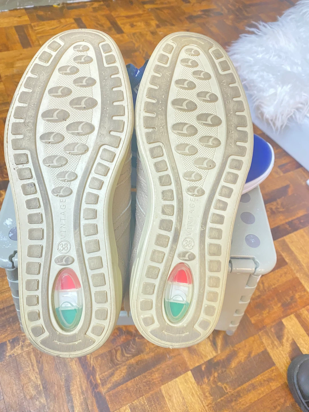 Light Step Beige Leather Sneakers - Size 38 - photo 4