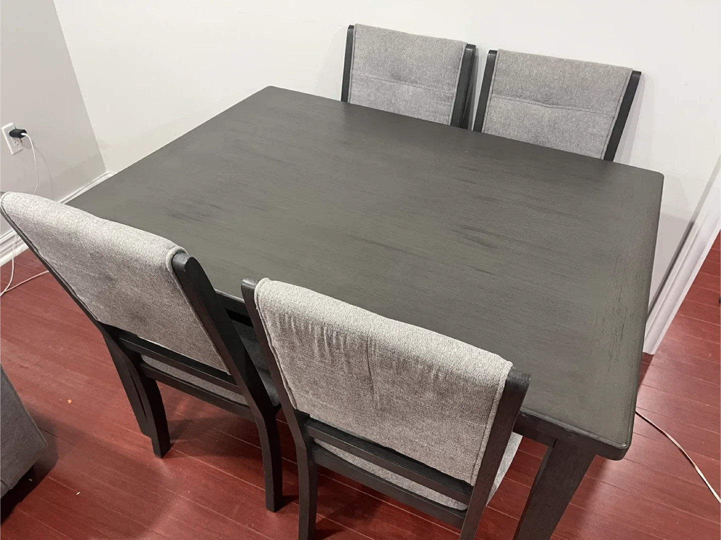 Dining Table with 4 Chairs - Grey