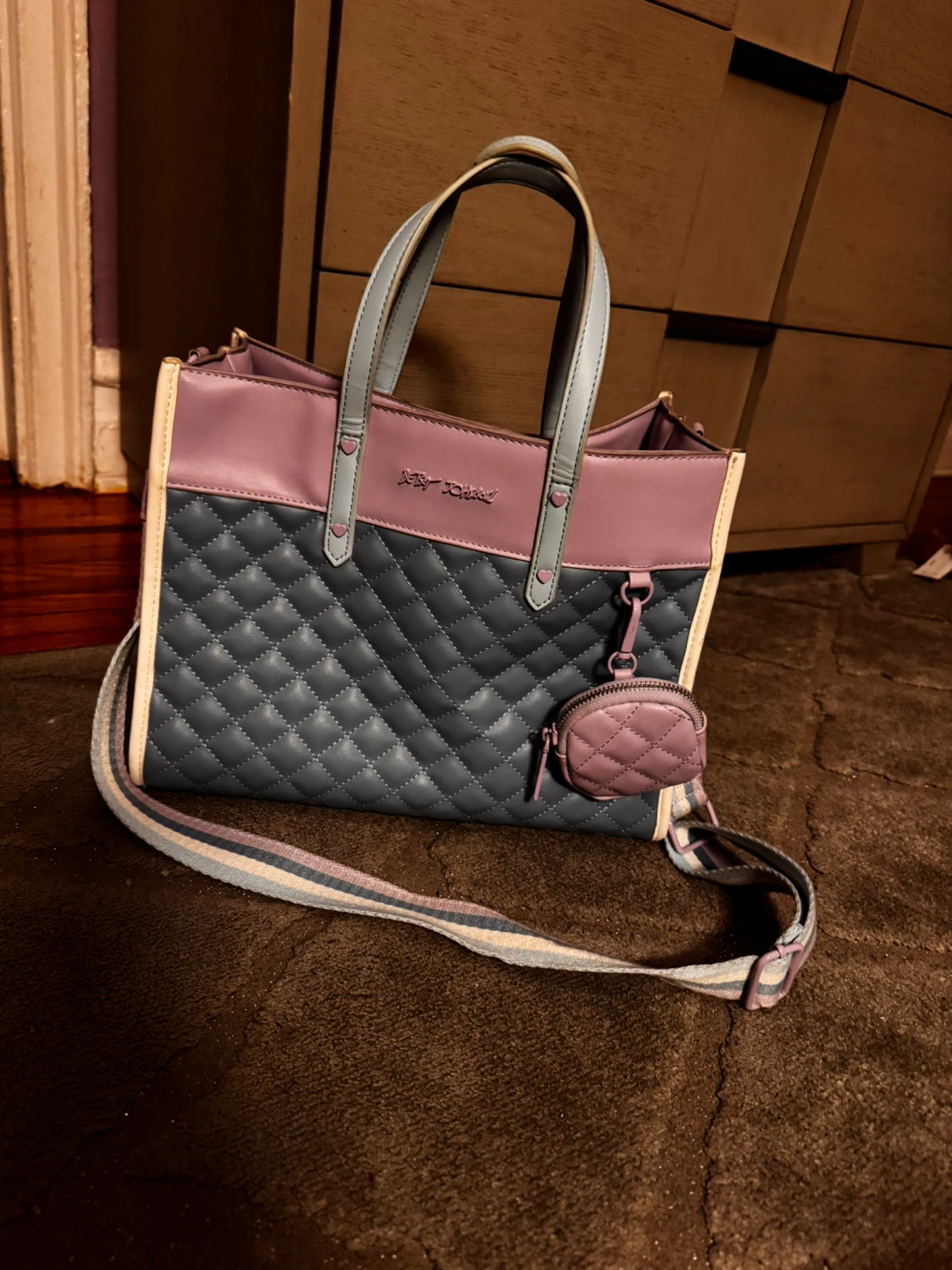 Betsey Johnson Quilted Tote Bag