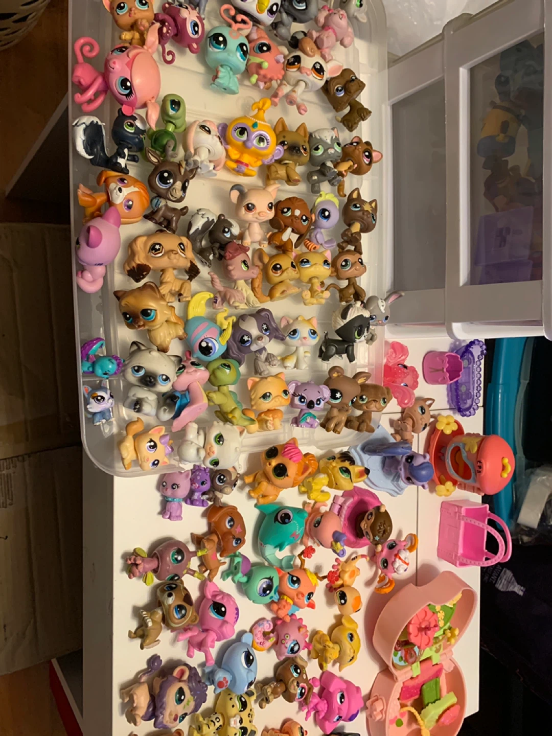 About 50 pcs Littlest Pet Shop Figures & Playset