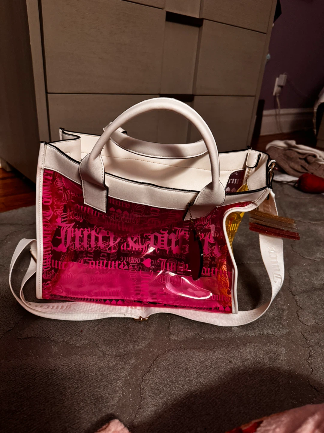 Juicy Couture Tote Bag - White & Pink