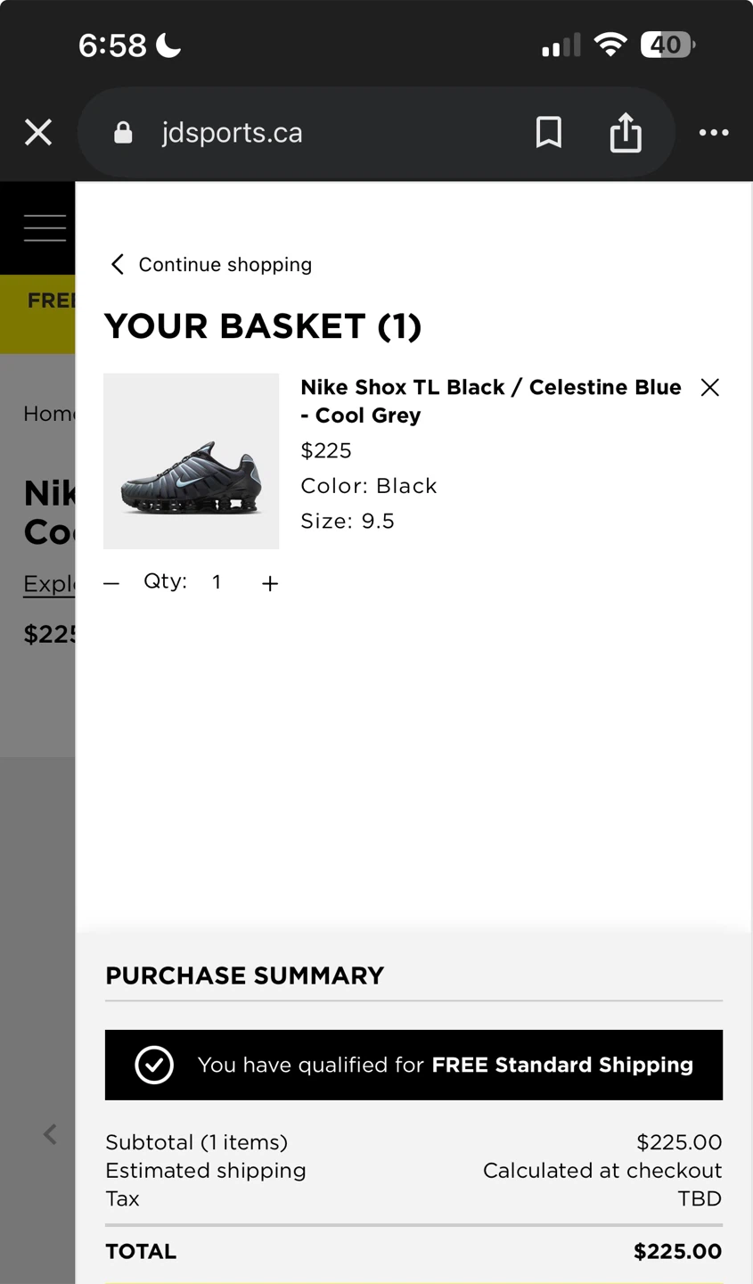 Nike Shox TL Black/Celestine Blue - Cool Grey, Size 9.5 - photo 4