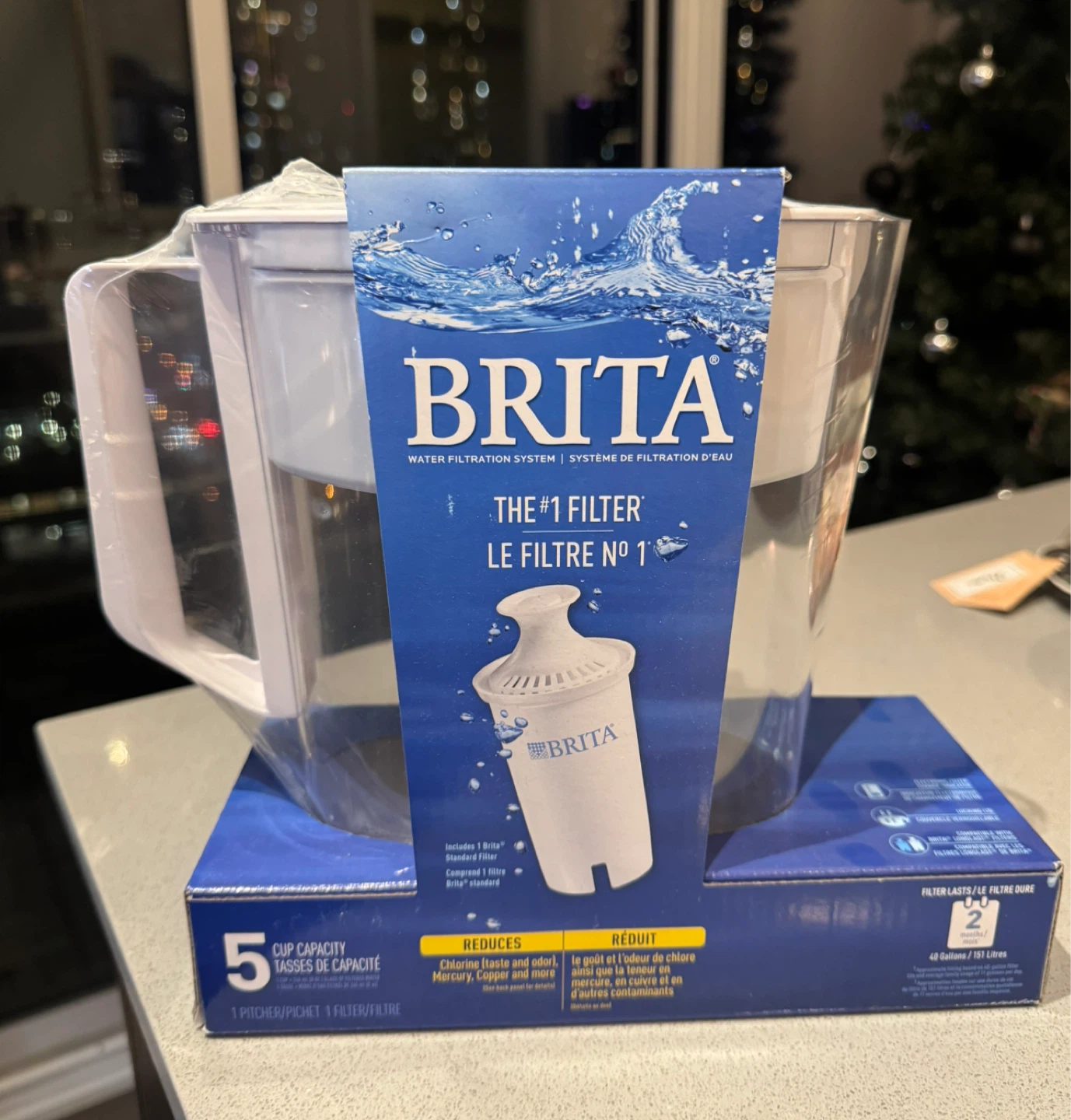 NEW- Brita Water Filtration Pitcher - 5 Cup Capacity
