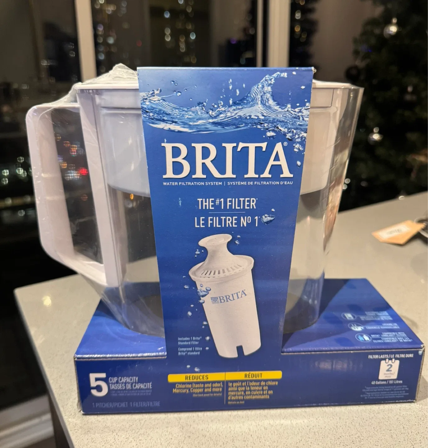 BRAND NEW- Brita Water Filtration Pitcher - 5 Cup Capacity