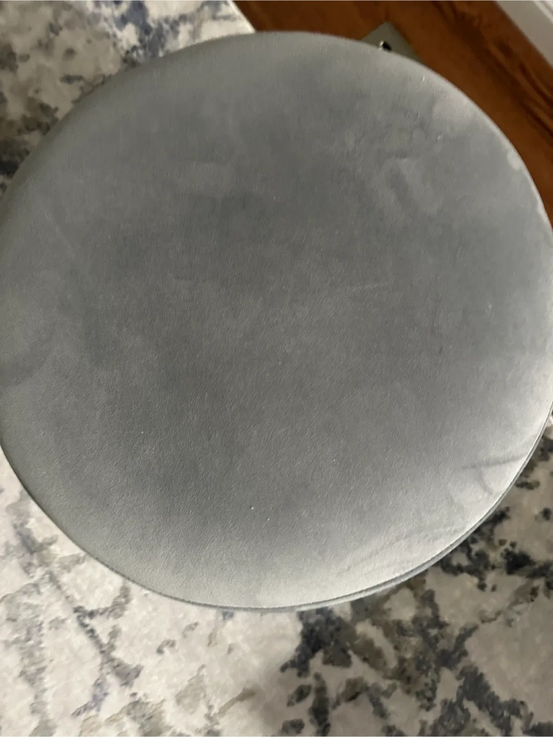 Grey Velvet Ottoman Footstool image indicator(5)