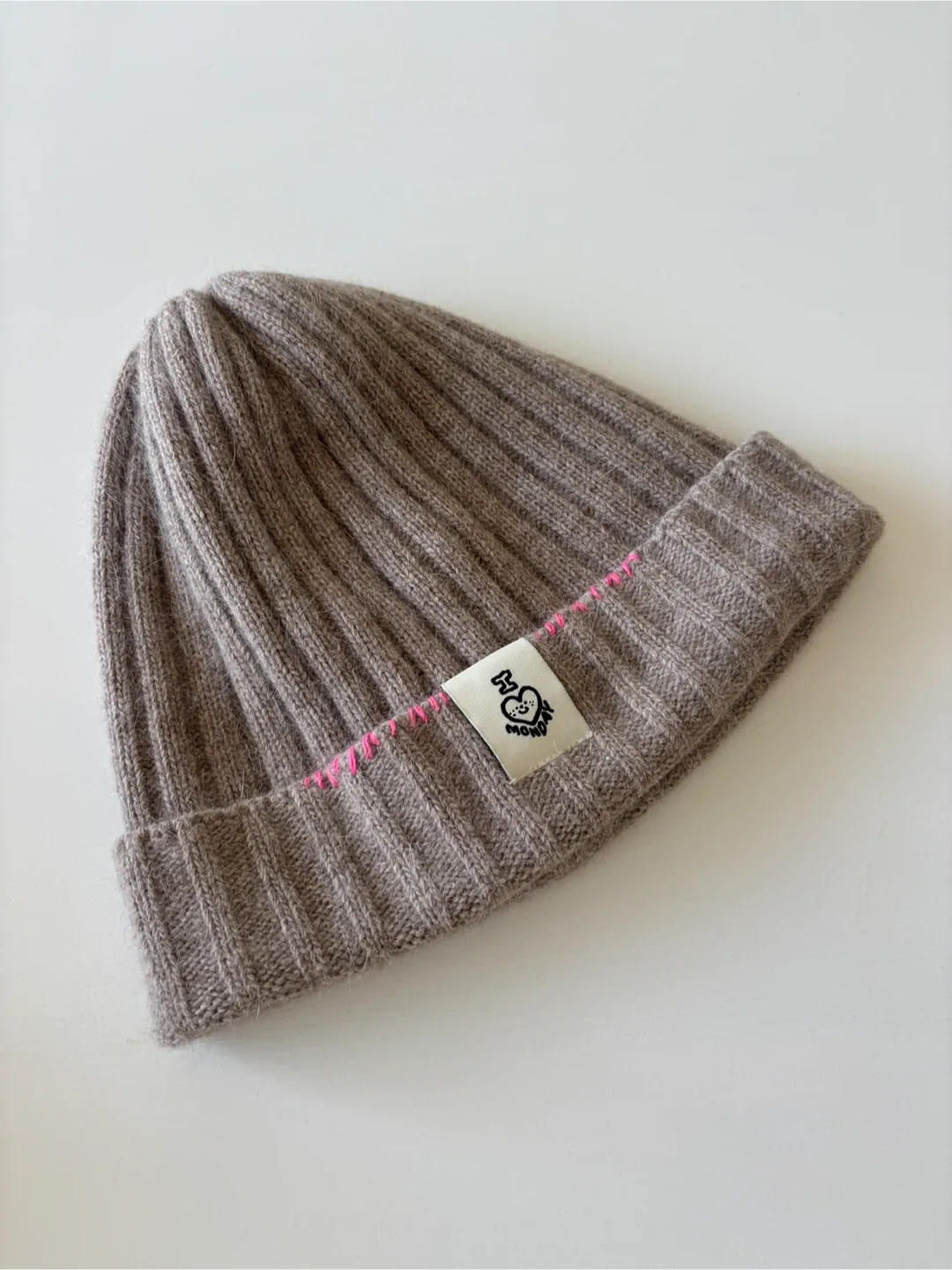 Angora Wool Blend Beanie Hat