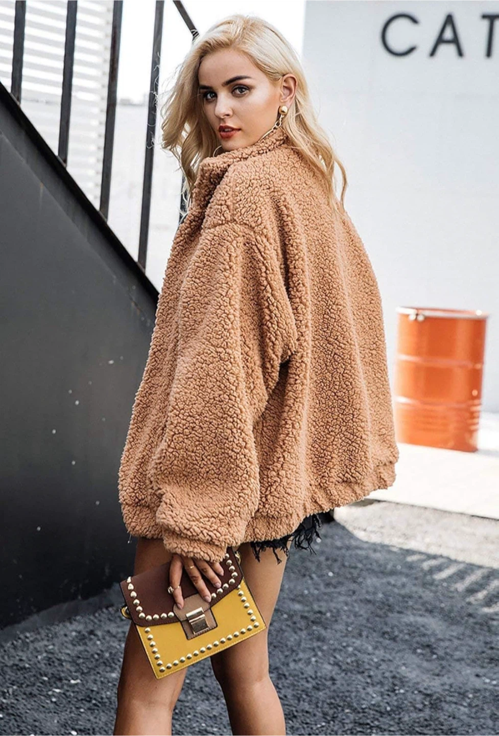 NEW! PRETTYGARDEN Sherpa Shearling Brown Teddy Bear Jacket - photo 4