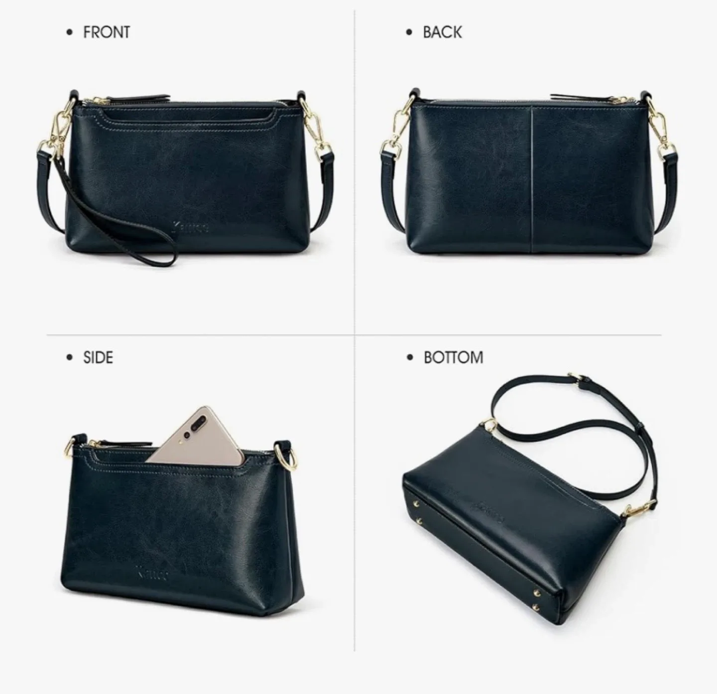 New Kattee Leather Crossbody Purse Handbag Clutch image indicator(5)