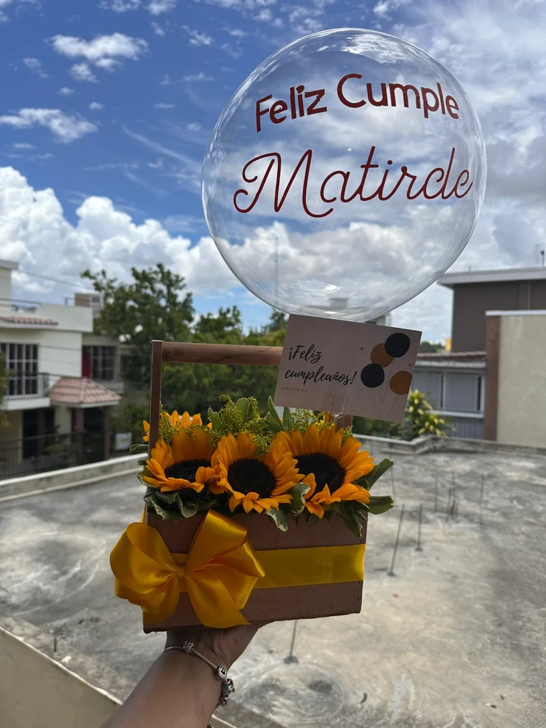 Flower Bouquet with Balloon