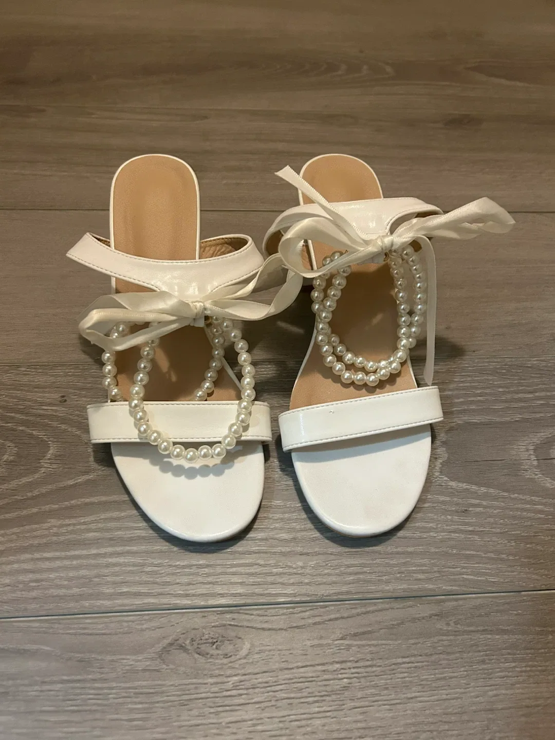 White Pearl Heels