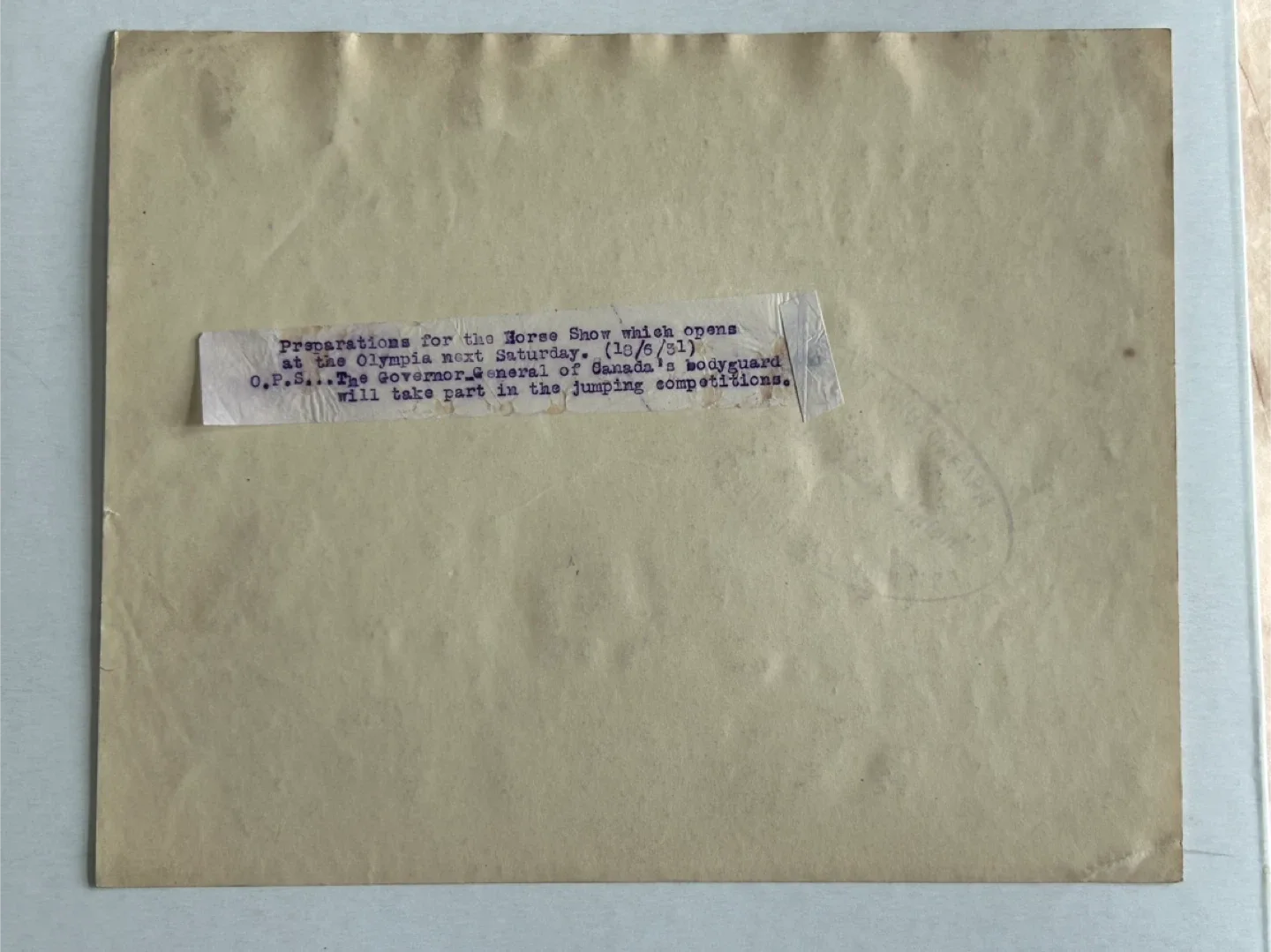 1951 Canada military history GG  vintage press photo horse image indicator(5)