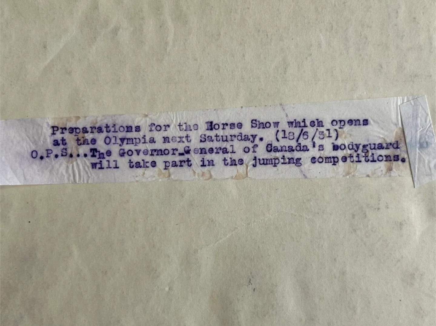 1951 Canada military history GG  vintage press photo horse image indicator(4)