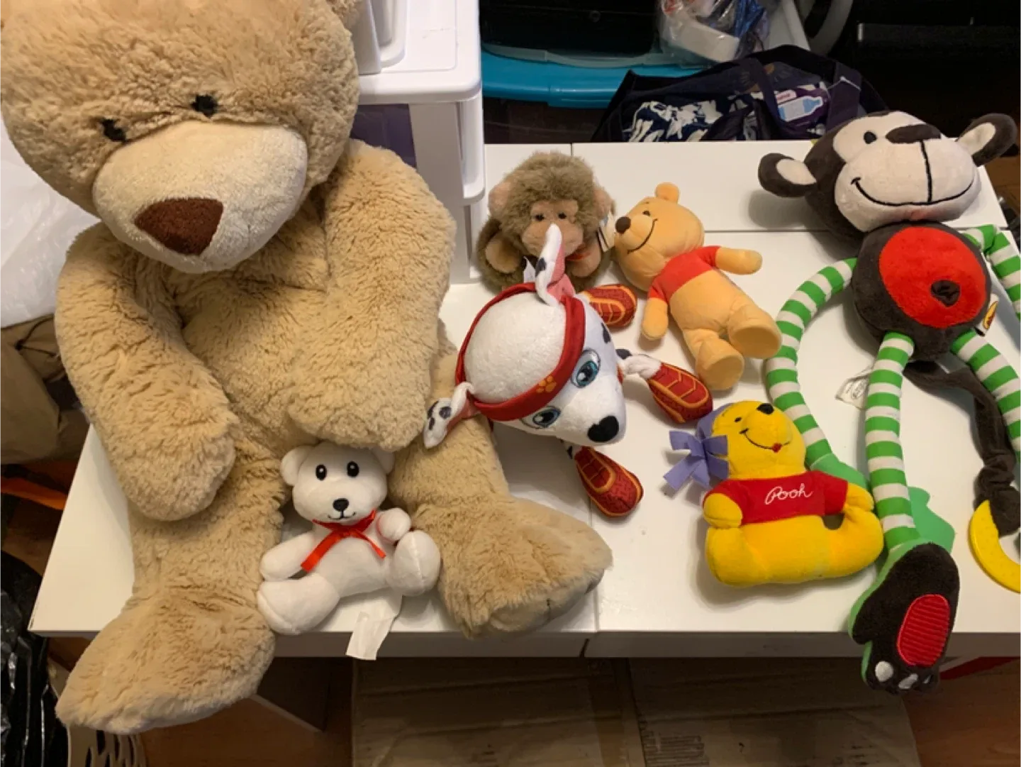 Assorted Plush Toys - Winnie the Pooh, Paw Patrol, Monkey