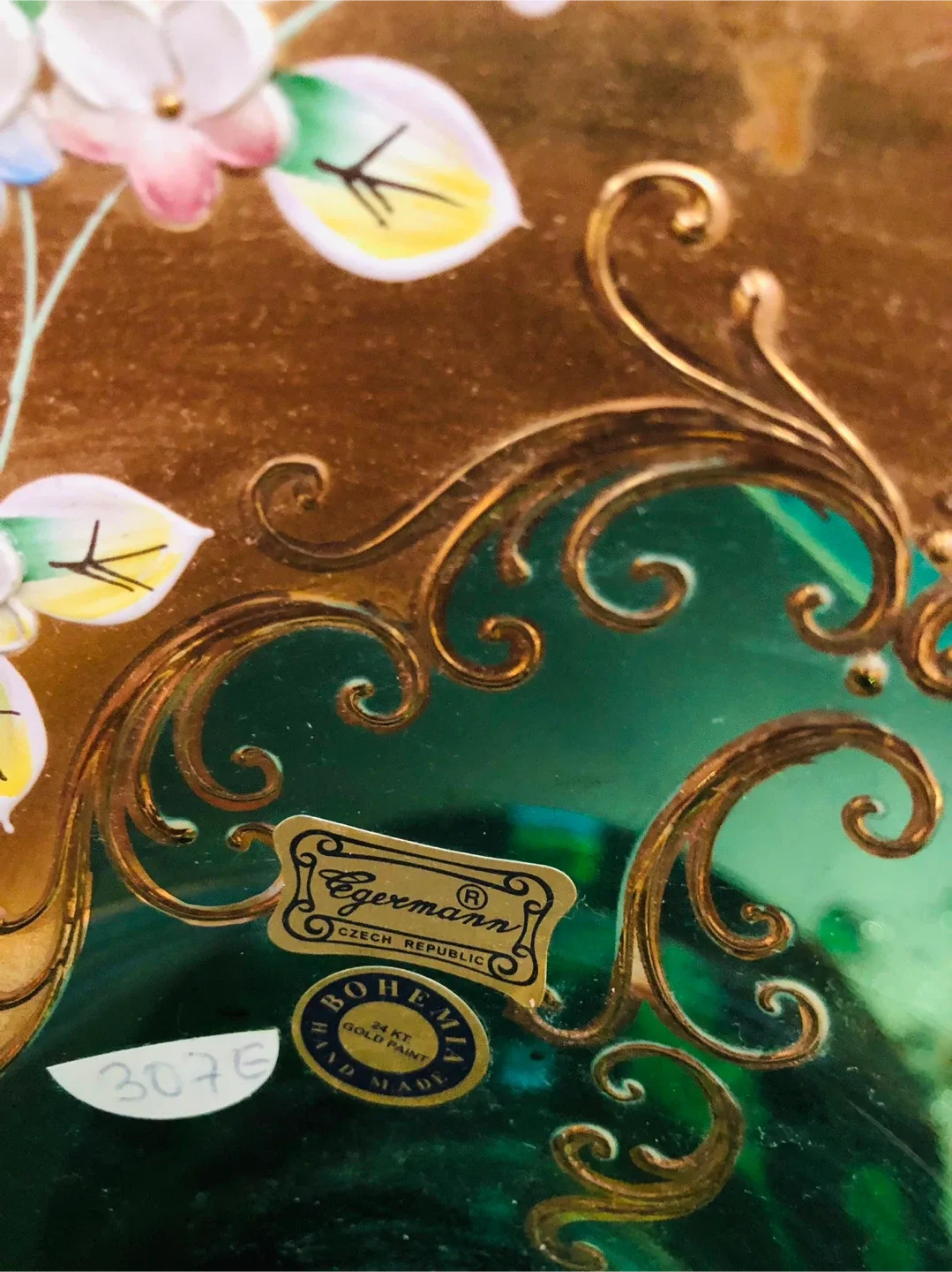 24 k gold plated Bohemia Crystal Bowl