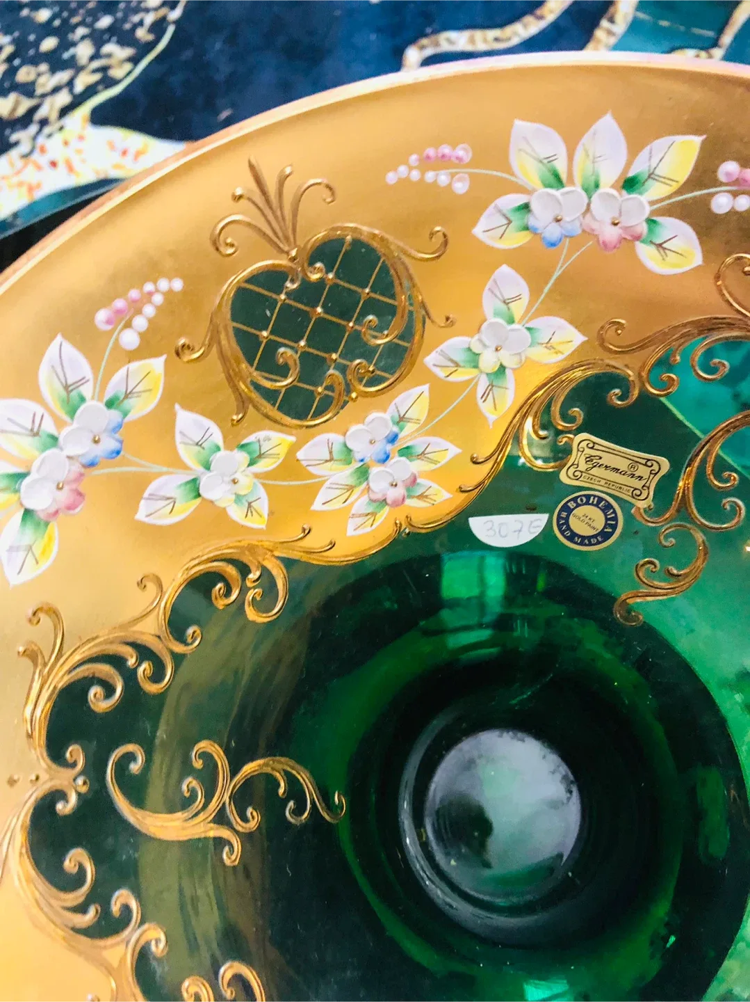 24 k gold plated Bohemia Crystal Bowl image indicator(3)