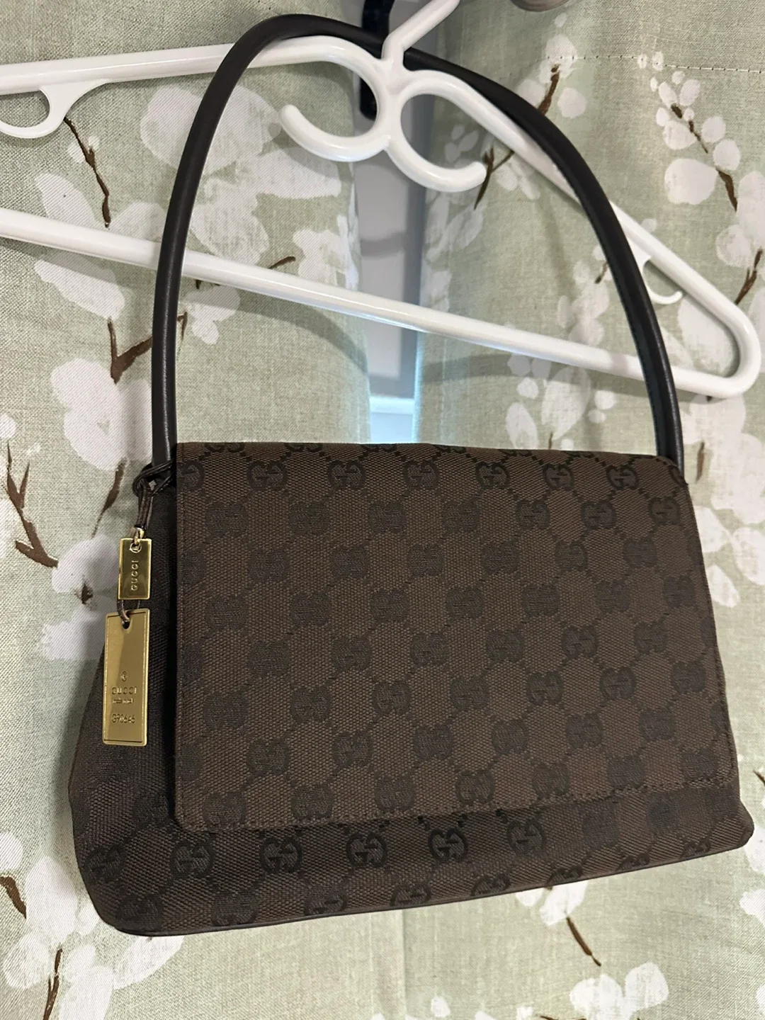 Vintage Gucci Brown Monogram Mini Shoulder Bag