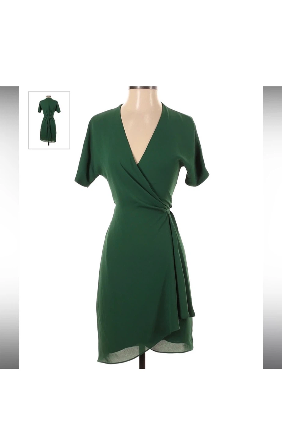 Babaton Green Wrap Dress - Size Small