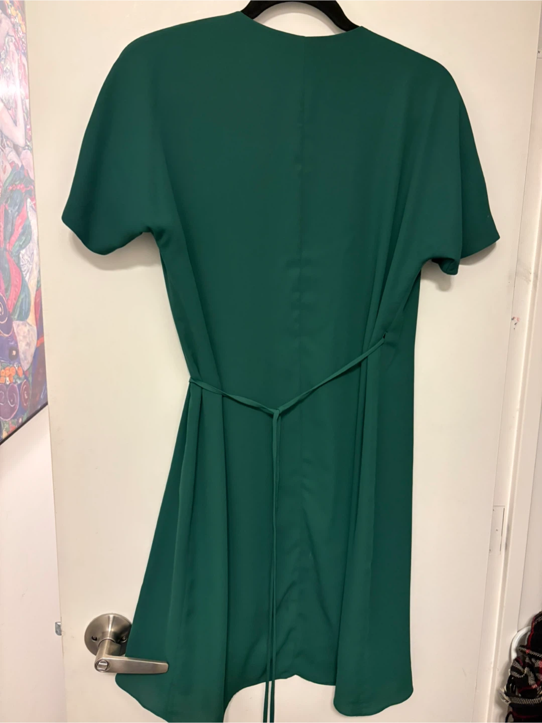 Babaton Green Wrap Dress - Size Small - photo 4