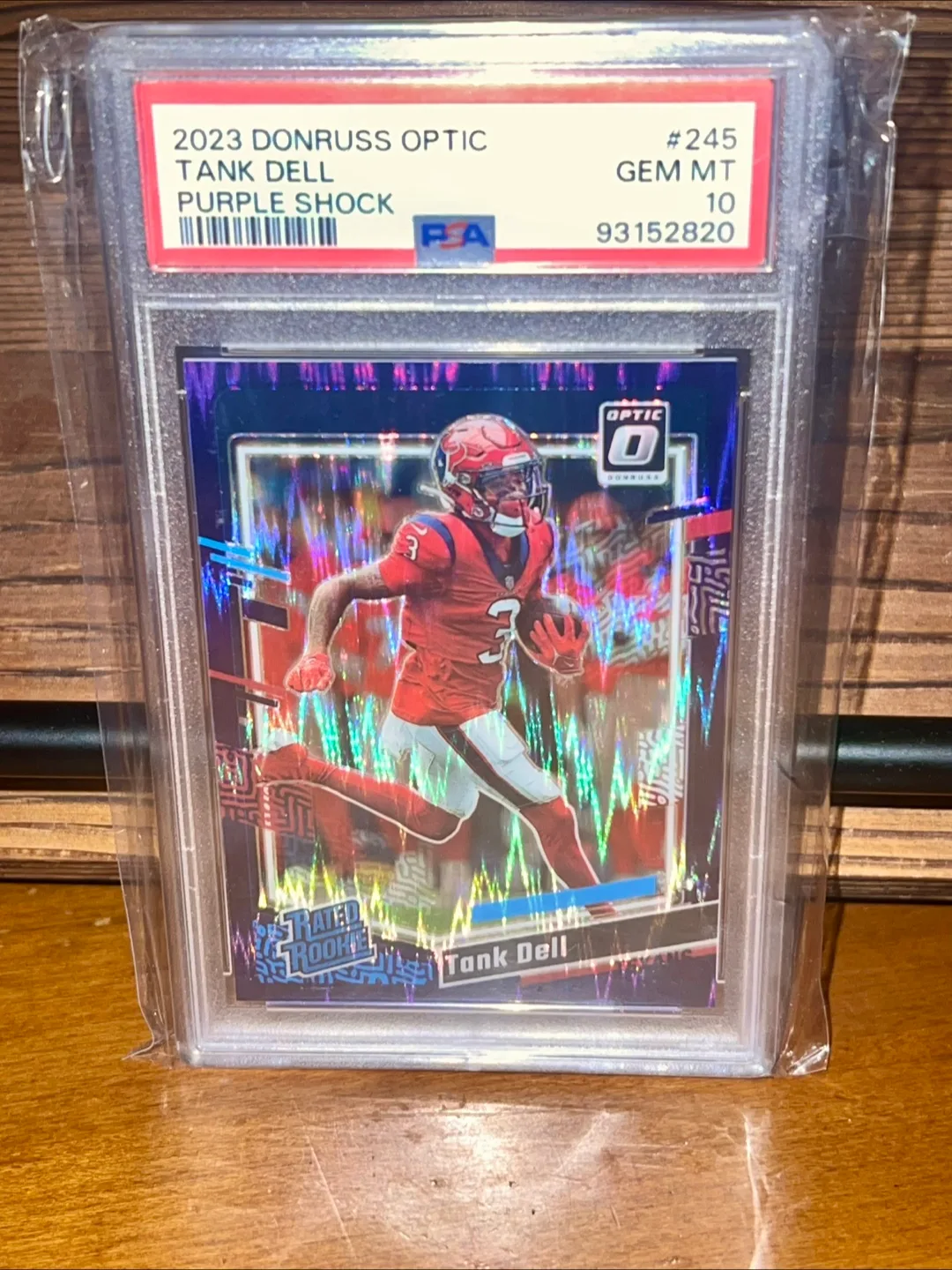 2023 Donruss Optic Tank Dell Purple Shock PSA 10