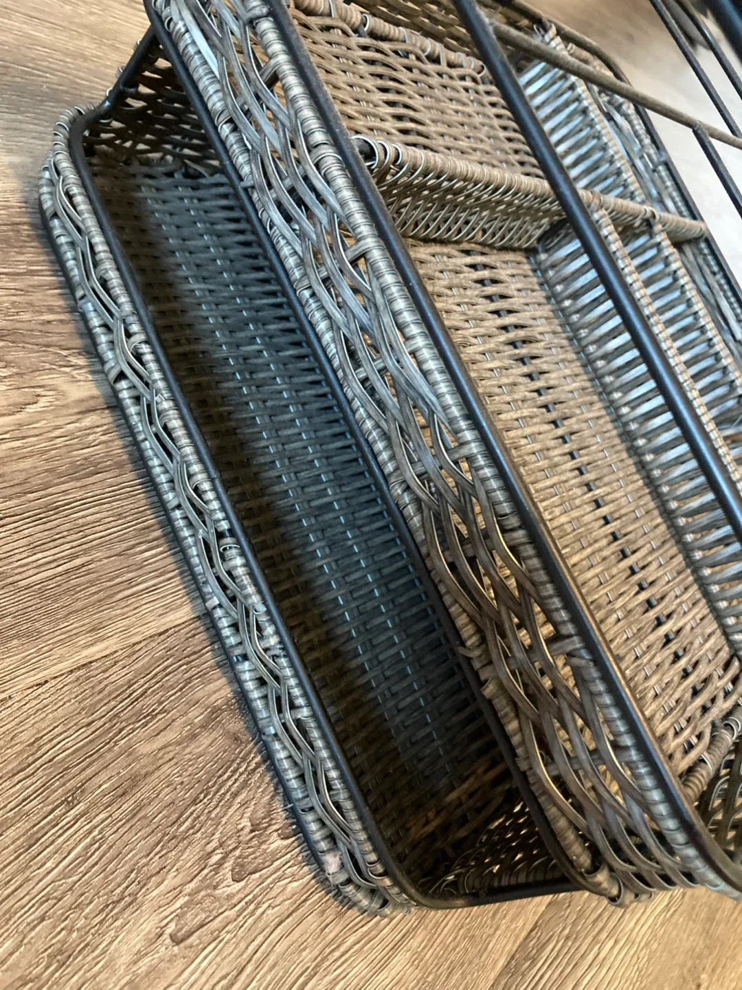 Woven Wicker & Metal Basket #Cleanout image indicator(3)