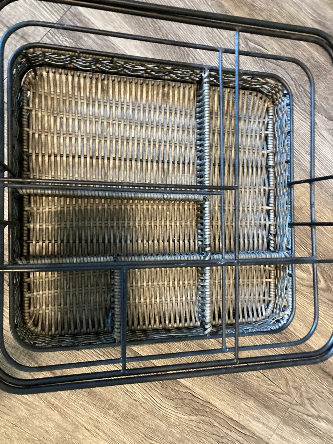 Woven Wicker & Metal Basket #Cleanout image indicator(2)