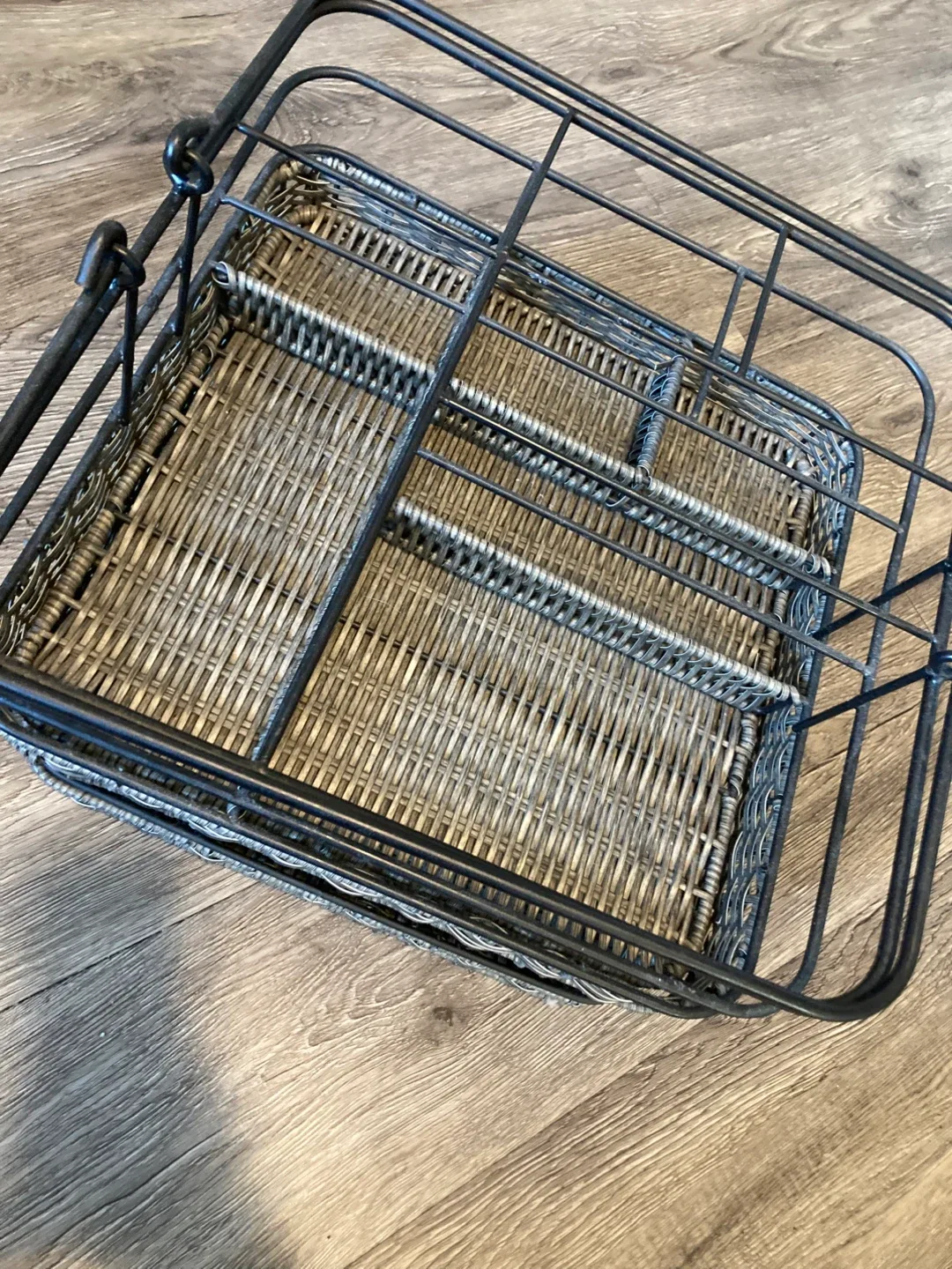Woven Wicker & Metal Basket #Cleanout