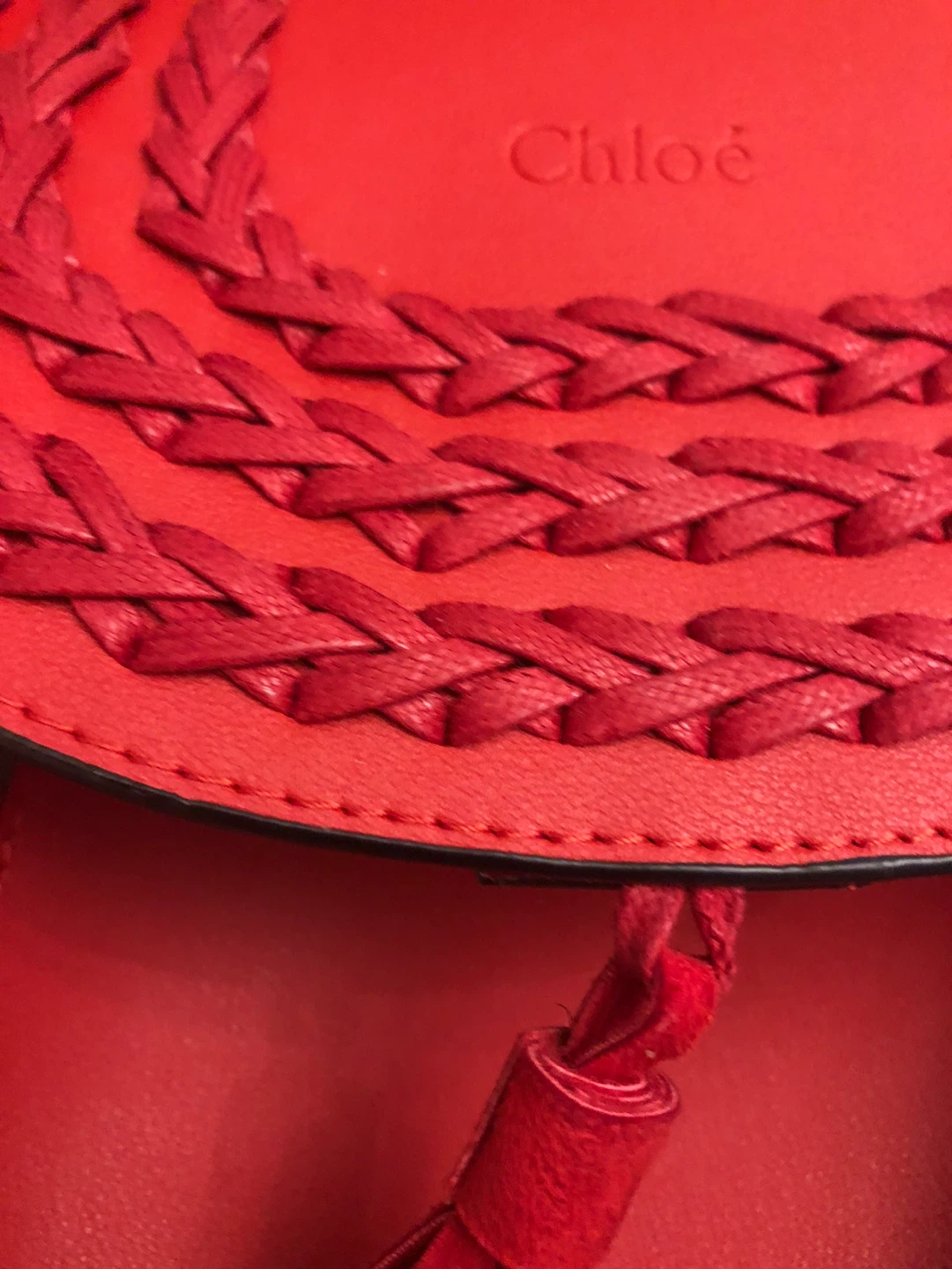 Chloé Red Leather Shoulder Bag genius leather - photo 3