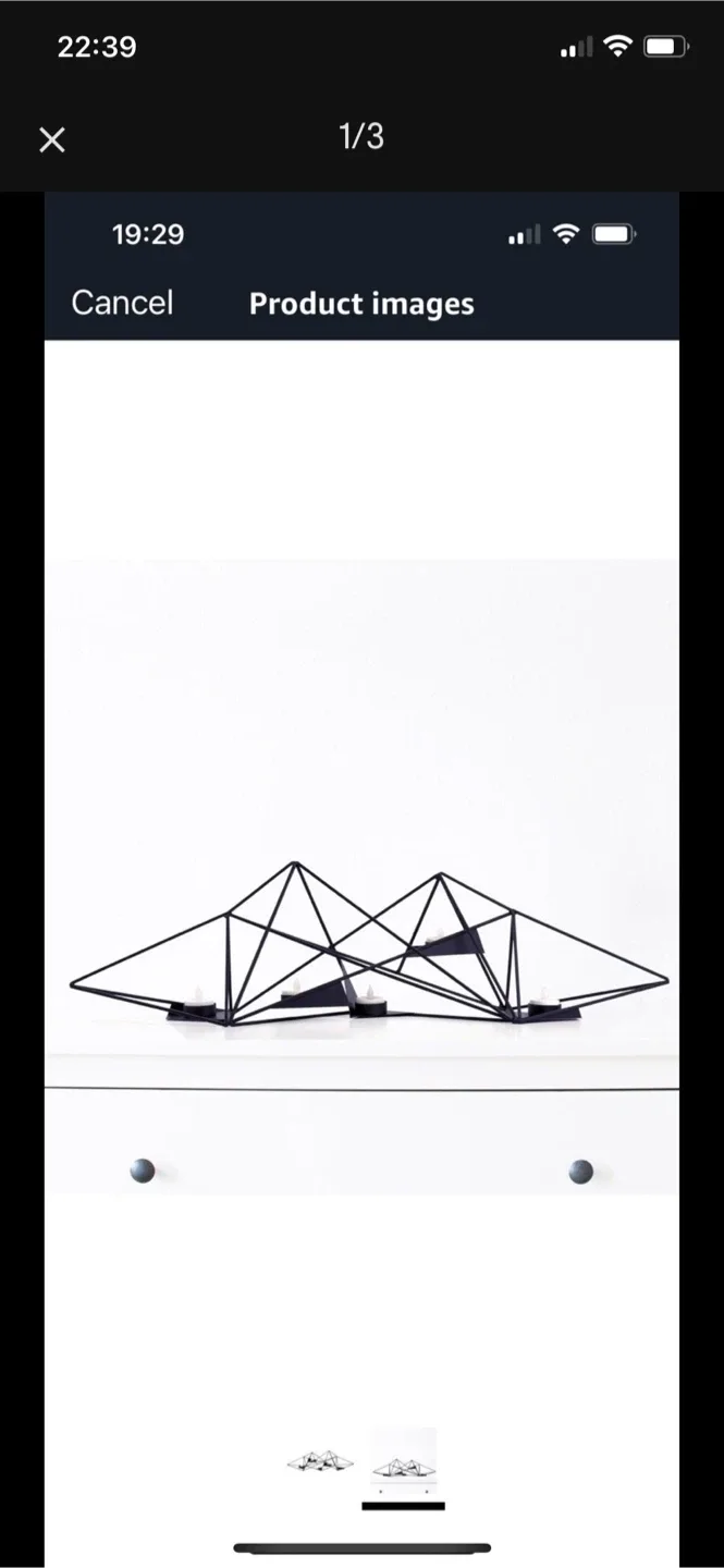 Truu Design Modern GEO Tealight Iron Candle Holder