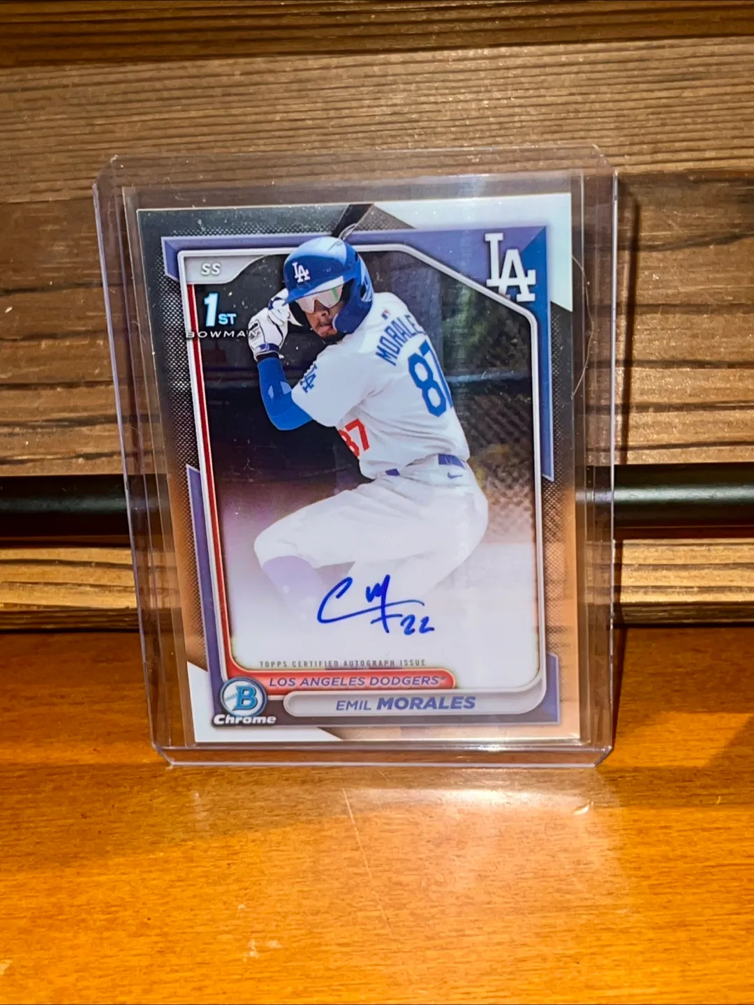 Emil Morales Topps Certified Autograph Los Angeles Dodgers