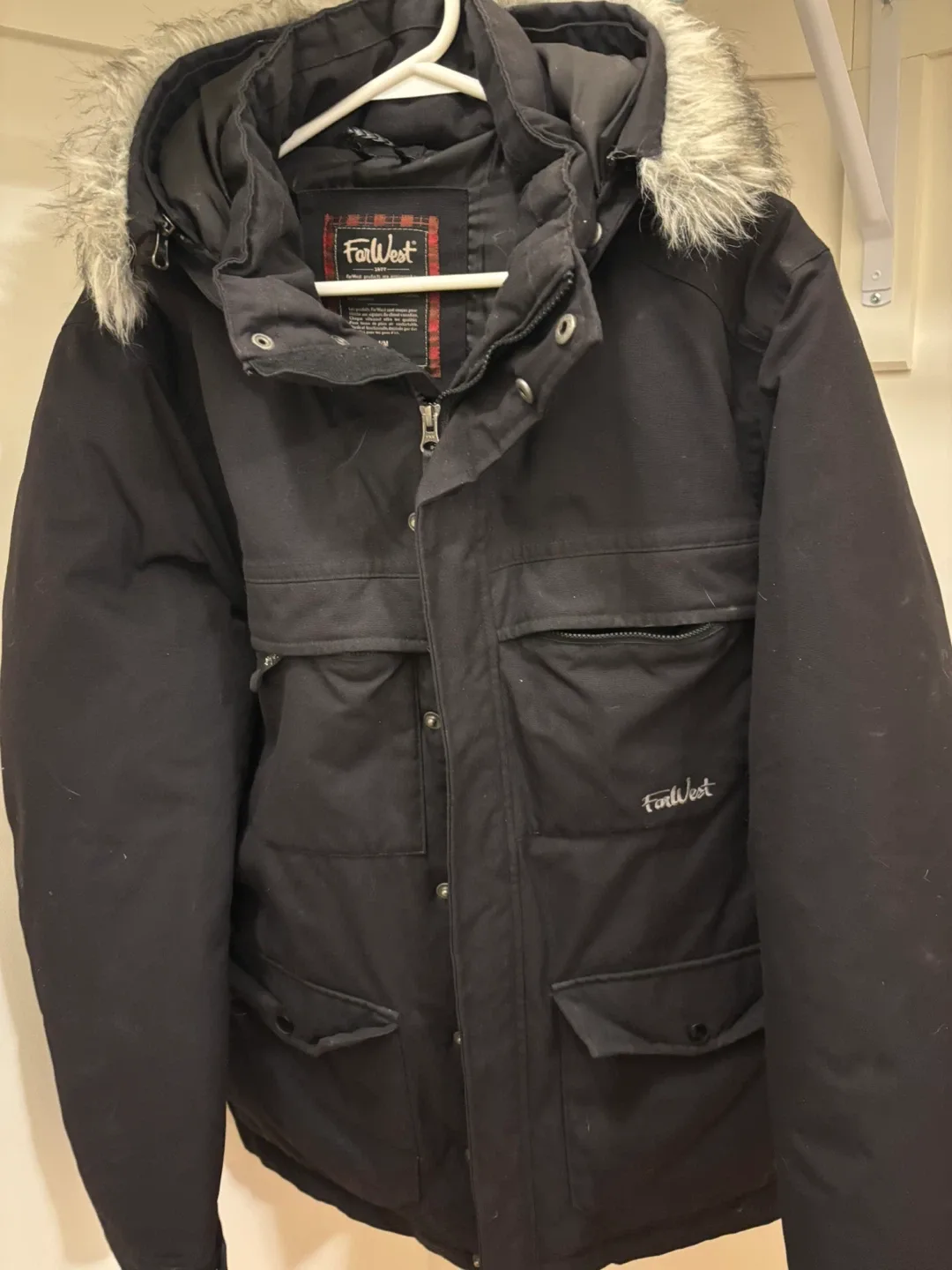 Far West Black Winter Parka - Size M