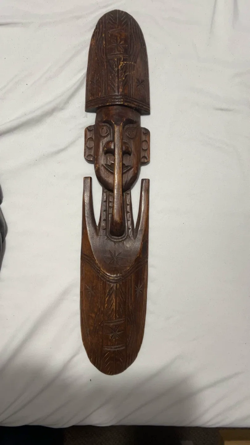Vintage Carved Wooden Mask