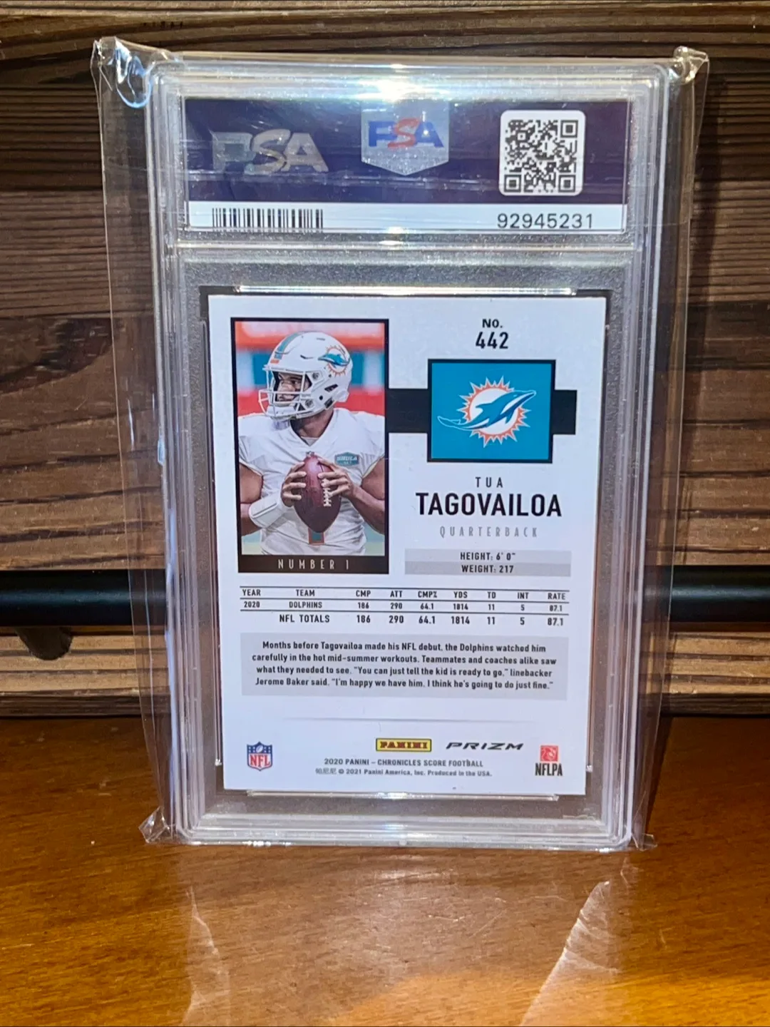 Tua Tagovailoa 2020 Panini Chronicles Score-Silver #442 image indicator(2)