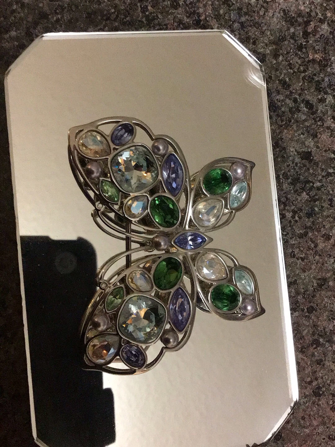 Butterfly Brooch with Gemstones - photo 4