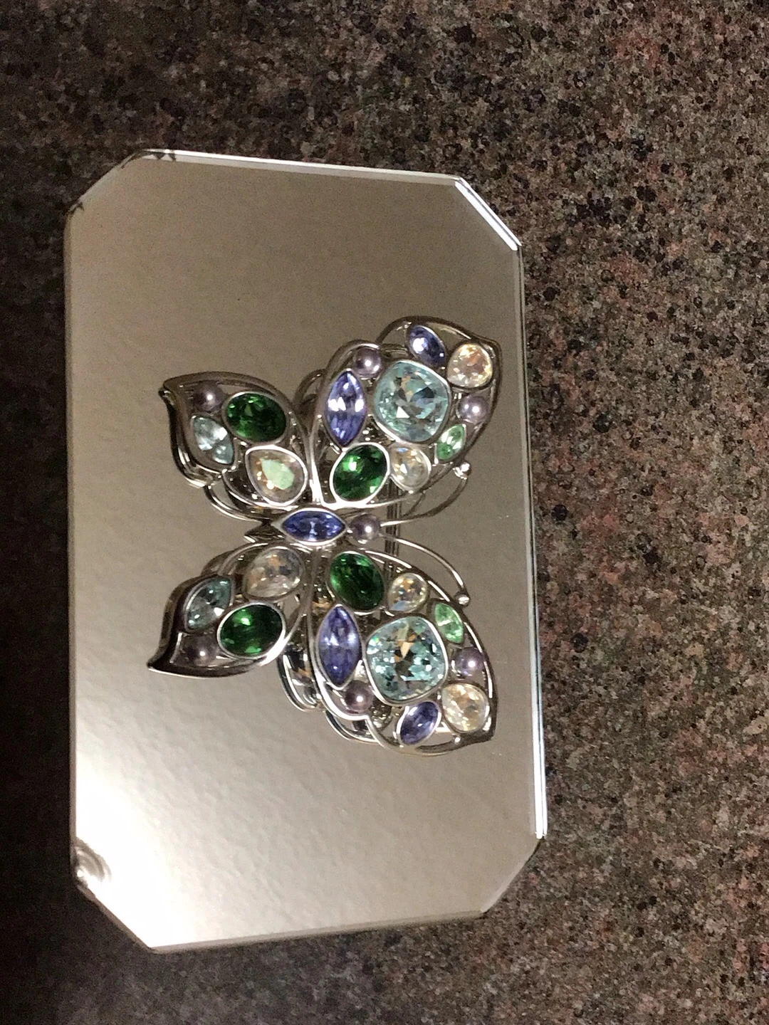Butterfly Brooch with Gemstones - photo 5